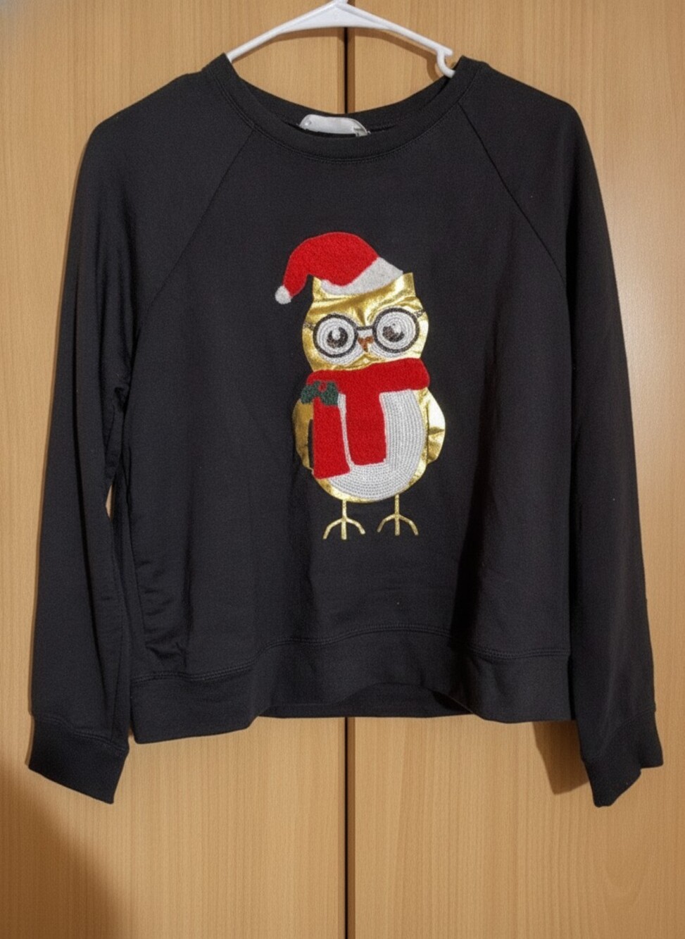 Workshop Republic Christmas Owl Sweatshirt Black
